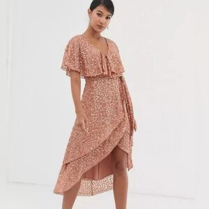 ASOS Design Sequin Midi Dress Size 8 NWT